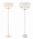 Modern Twin Arm Floor Lamp With Drum Shade