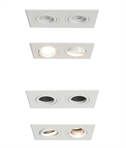 Twin Adjustable Interior Downlight For GU10 Lamps