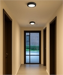Round 22cm Flush LED Ceiling Light - White or Black