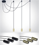 3 Flex Spider Pendant for Decorative Lamps - Black or Brass