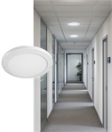 Flush Round Slim 330mm White Ceiling Light with 30w LED 