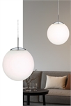 Bauhaus Opal Glass Globe Pendant Light - Diameter 35cm