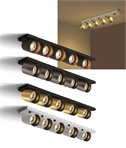 Versatile 5-Light Bar - Adjustable Mains Ceiling Fixture for wallwashing, Retail and Display 