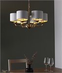 Antique Brass 6 Arm Modern Chandelier