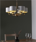 Antique Brass 6 Arm Modern Chandelier