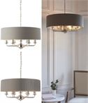 Bright Nickel 6 Arm Chandelier With Choice of Shade