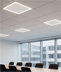 36W Framed 600x600 LED Panel Light with CCT Control for Exposed T-Bar Ceilings