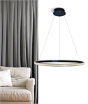 Single Black and Crystal LED Suspended Pendant