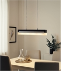 Monochrome Long Island Pendant Light with 5x Dimmable LEDs - 75cm