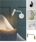 Swing-Out Bedside LED Reading Light On Adjustable Arm - Switched