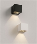 Cube LED Wall Light IP65 - Directed Light, Down or Up Mounting