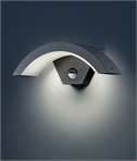 No-Glare Curved LED PIR Exterior Wall Light