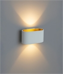 Curved Aluminium Wall Light with Up and Down Illumination