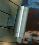 Brushed Aluminium Up and Down Wall Light - IP54