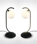 Mid Century Modern Curved Stand Table Lamp with Globe Shade