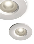 White IP65 Recessed Mains Spot - Prismatic Glass & GU10 Lampholder