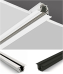 Recessed 3-Circuit Track for clean, unobtrusive ceiling lighting using  spotlights and pendants
