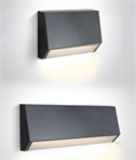 Wide Anthracite LED Exterior Wall Light - IP65 Rated