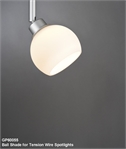 Opal Glass Shade for Tension Wire 