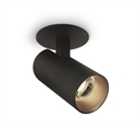 Semi-Recessed COB Cylinder Adjustable LED Spotlight - 6.5W Warm White