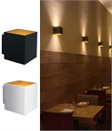 Aluminium Square Up & Down Wall Light  - White or Black