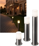 Stainless Steel Bollard Light with Opal Diffuser - IP65 Mains E27