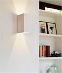 Square Edged Wall Washer with Up & Down Light - Natural Plaster