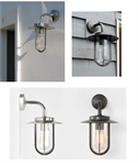 Modern Outdoor Wall Lantern – Chrome or Bronze Finish, IP44