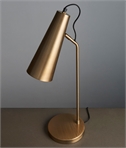 Adjustable Brass and Gold Cone Shade Table Lamp 