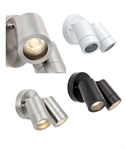 Twin Adjustable Spotlight for Mains GU10 Lamps - IP44