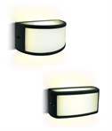 Anthracite Aluminium Exterior Wall Light - Diffused Light