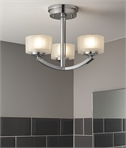 Semi-Flush Art Deco Ceiling Light in Minimalist Design IP44 Rated