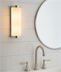 Opal Glass Half Cylinder Bathroom Wall Light - IP44
