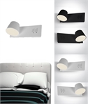 Bedside LED Adjustable Shade & Back Lit Wall Light 
