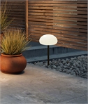 Black Spike and Opal Shade Lawn Light - Rechargeable