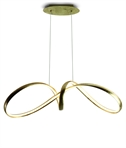 Brass Linear Swirl Design LED 36W Pendant Light