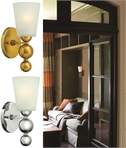 Goblet Style Wall Sconce - Classic Contemporary Wall Light with Opal Glass