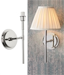 Slim Bright Nickel Wall Light - Optional Shade