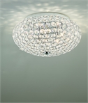 Classic Chrome & Glass Flush Ceiling Light