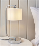 Timeless Chrome Table Lamp With White Shade