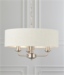 Brushed Chrome 3 Arm Elegant Chandelier