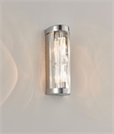 Crystal and Chrome Wall Light - Designed for Safe Use in Chic Bathrooms