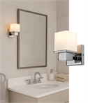 Art Deco Style Chunky Chrome Bathroom Wall Light - IP44 