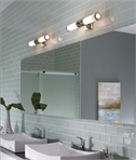 Classic Chrome & Opal Glass Bathroom Wall Light - IP44