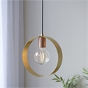 Metal Hoop Single Bare Bulb Pendant