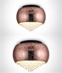Copper Flush Mounted Dome Light - Decorative Baubles