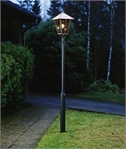 Copper and Clear Glass Lantern for Lamppost Height 2.5m