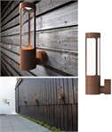Modernistic Tall Slim Exterior LED Wall Light - Corten Finish