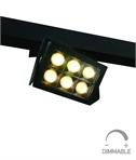 Black Adjustable 26w LED Spot Light for Magnetic Track - DALI Compatible