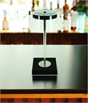 Clear Shade & Chrome Rechargeable Table Lamp - IP65 Rated